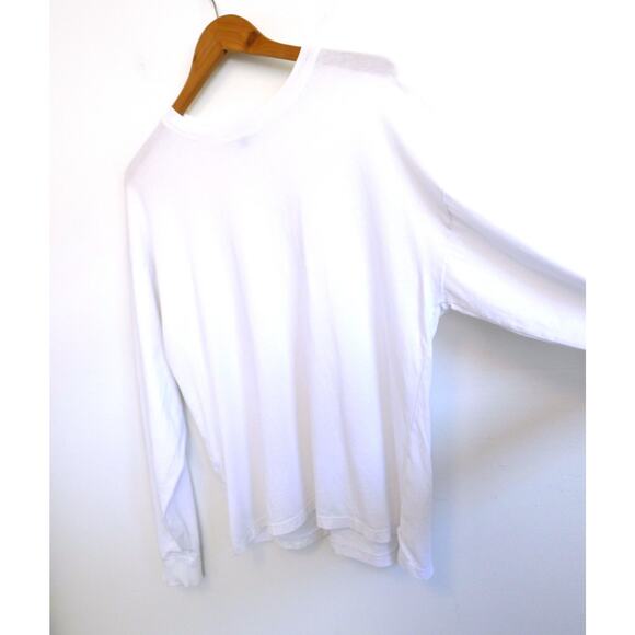 AYR The Hangout Long Sleeve Tee T-Shirt Top White Pima Cotton Shopbop XS $75 - Picture 6 of 12